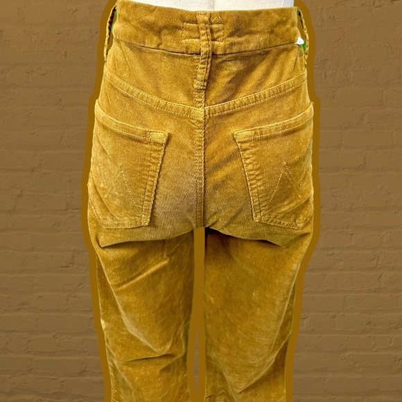 MOTHER Denim ‘High Waisted Looker Ankle Chew’ Corduroy Pant in “Okra” Size 24 - Picture 15 of 16